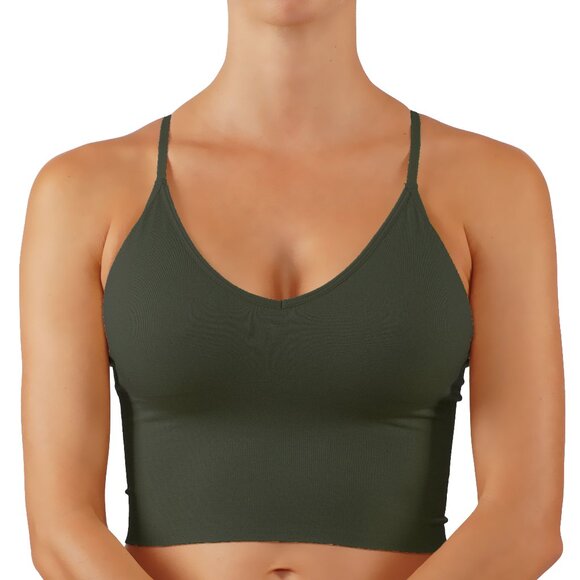 Tops - Criss cross Bralette Crop top removable padding